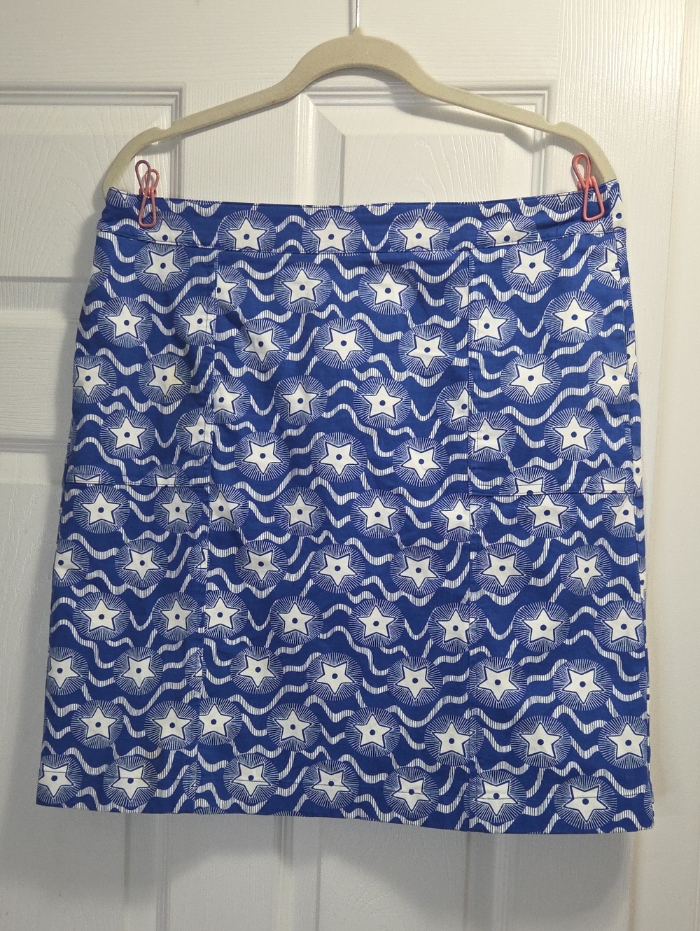 Boden Helena Blue Star Wave Mini Skirt